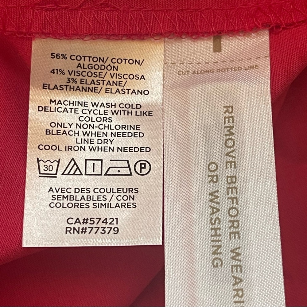 Ann Taylor Loose Fit Tiered Voluminous Maxi Cotton Blend Dress Fuchsia Sz XL - Picture 10 of 11
